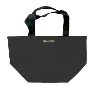 BLOOMINGDALE’S Vintage Large Black and Green Zippered Tote Bag